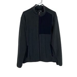 Duluth Trading Checkpoint Fleece Full Zip Jacket Mens Size XL Gray Mock Neck‎